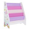 Estantería Para Niños Fisterra 4 Niveles Océano Aglomerado/poliéster 74x62x29 Cm Blanco/rosa [en.casa]