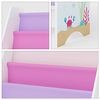 Estantería Para Niños Fisterra 4 Niveles Océano Aglomerado/poliéster 74x62x29 Cm Blanco/rosa [en.casa]