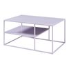 Mesa De Centro Solund Rectangular Acero 45x90x60 Cm - Violeta [en.casa]