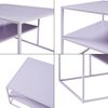 Mesa De Centro Solund Rectangular Acero 45x90x60 Cm - Violeta [en.casa]