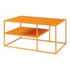 Mesa De Centro Solund Rectangular Acero 45x90x60 Cm - Naranja [en.casa]