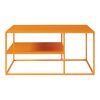 Mesa De Centro Solund Rectangular Acero 45x90x60 Cm - Naranja [en.casa]