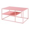 Mesa De Centro Solund Rectangular Acero 45x90x60 Cm - Rosa [en.casa]