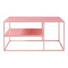 Mesa De Centro Solund Rectangular Acero 45x90x60 Cm - Rosa [en.casa]