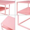 Mesa De Centro Solund Rectangular Acero 45x90x60 Cm - Rosa [en.casa]