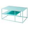 Mesa De Centro Solund Rectangular Acero 45x90x60 Cm - Azul Menta [en.casa]