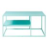 Mesa De Centro Solund Rectangular Acero 45x90x60 Cm - Azul Menta [en.casa]