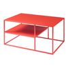 Mesa De Centro Solund Rectangular Acero 45x90x60 Cm - Rojo [en.casa]