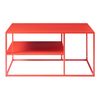 Mesa De Centro Solund Rectangular Acero 45x90x60 Cm - Rojo [en.casa]