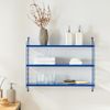 Estantería De Pared Strängnäs De 3 Niveles Acero 50x60x15 Cm - Azul [en.casa]