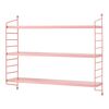 Estantería De Pared Strängnäs De 3 Niveles Acero 50x60x15 Cm - Rosa [en.casa]