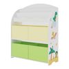 Estantería Infantil Orust Con Motivos Aglomerado 98x83x30 Cm - Motivo Dinosaurio Verde/amarillo [en.casa]