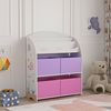 Estantería Infantil Orust Con Motivos Aglomerado 98x83x30 Cm - Motivo Del Océano Púrpura/rosa [en.casa]