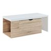 Mesa Auxiliar Österåker Con Tablero Extensible 100x48x40cm - Madera/blanco [en.casa]