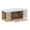 Mesa Auxiliar Österåker Con Tablero Extensible 100x48x40cm - Madera/blanco [en.casa]