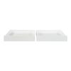 Set De 2 Cajones Debajo De La Cama Ydre Con Ruedas 98x62x22cm - Blanco [en.casa]