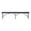 Banco Plegable Mark Para 4 Personas 180x25x43cm - Efecto Ratán Negro [en.casa]