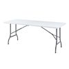 Mesa Plegable Ljusnarsberg Exterior Metal/plástico 180x75x72cm - Blanco [en.casa]