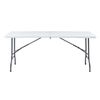 Mesa Plegable Ljusnarsberg Exterior Metal/plástico 180x75x72cm - Blanco [en.casa]