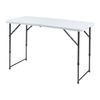 Mesa Plegable Adelfia Altura Regulable Plástico 120x60cm - Blanco [en.casa]