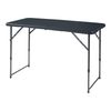 Mesa Plegable Adelfia Altura Regulable Plástico 120x60cm - Negro [en.casa]