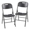 Set De 2 Sillas Plegables Ljusnarsberg 87x46x53cm - Negro [en.casa]