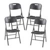 Set De 4 Sillas Plegables Ljusnarsberg 87x46x53cm - Negro [en.casa]