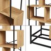 Librería Rennebu 4 Niveles 160x80x33 Cm - Negro/efecto Roble [en.casa]