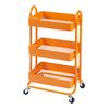 Carro De Servicio Pyhäntä Con 3 Cestas Acero 79x46x35 Cm - Naranja [en.casa]