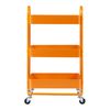 Carro De Servicio Pyhäntä Con 3 Cestas Acero 79x46x35 Cm - Naranja [en.casa]