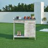 Mesa De Jardinería Aliano Abeto 98x48x94cm - Gris [casa.pro]