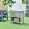 Carrito Nevera Arsita 102x47x87 Cm - Beige [casa.pro]