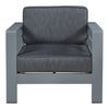 Sillón De Jardín Avise Con Cojines Aluminio 62x81x70 Cm - Gris Oscuro [casa.pro]