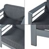 Sillón De Jardín Avise Con Cojines Aluminio 62x81x70 Cm - Gris Oscuro [casa.pro]