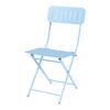 Set De 2 Sillas Plegables Sande Acero 85x42x50cm - Azul Celeste [en.casa]