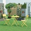 Set De 2 Sillas Plegables Sande Acero 85x42x50cm - Amarillo [en.casa]