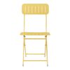 Set De 2 Sillas Plegables Sande Acero 85x42x50cm - Amarillo [en.casa]