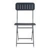 Set De 2 Sillas Plegables Sande Acero 85x42x50cm - Negro [en.casa]