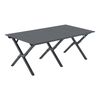 Mesa Portátil Con 4 Sillas Plegables Camping Botrugno Aluminio Tela - Gris [casa.pro]