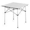 Mesa Plegable Camping Castilenti Aluminio 70x70x70 Cm- Plateado [en.casa]