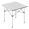 Mesa Plegable Camping Castilenti Aluminio 70x70x70 Cm- Plateado [en.casa]