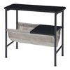 Mesa Auxiliar Samnanger Con Revistero Acero 60x28x53cm - Negro [en.casa]