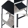 Mesa Auxiliar Samnanger Con Revistero Acero 60x28x53cm - Negro [en.casa]