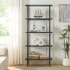 Librería Samnanger De 5 Niveles Aglomerado 180x80x34cm - Negro [en.casa]