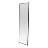 Espejo Para Puerta Lesina Con 2 Ganchos Aluminio 120x37cm - Negro [en.casa]