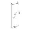 Espejo Para Puerta Lesina Con 2 Ganchos Aluminio 120x37cm - Negro [en.casa]