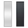 Espejo Para Puerta Lesina Con 2 Ganchos Aluminio 120x37cm - Negro [en.casa]