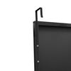 Espejo Para Puerta Lesina Con 2 Ganchos Aluminio 120x37cm - Negro [en.casa]