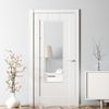 Espejo Para Puerta Lesina Con 2 Ganchos Aluminio 120x37cm - Blanco [en.casa]