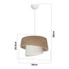 Lámpara Colgante Wigan Pantallas Anguladas Ø34 Cm - Café/color Crema [lux.pro]